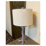 Gray tree limb design lamp