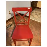 Red wood chair