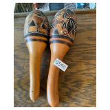 Carved musical maracas