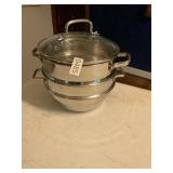 3 tier stainless steamer broiler pots