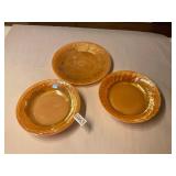 3- Amber Fireking bowl and plates