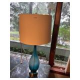Blue ombre tear-drop glass lamp