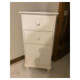 4 drawer white wood chest