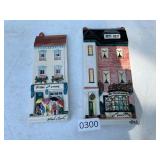 2- ceramic street front wall hangers