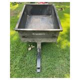 Black tilting garden cart
