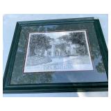 Framed numbered Merle Johnson Tara plantation