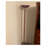 Maroon colored floor lamp