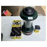 Coleman battery powered lamp and batteries