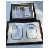 2- framed picture home rules,Commandments