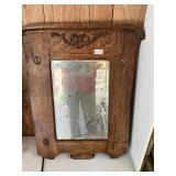Antique wooden framed mirror