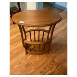 Wooden oval table