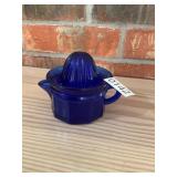 Vintage cobalt blue glass juicer / cup