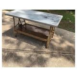 Treadle base standard table