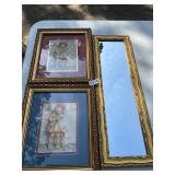 3- framed babies and mirrors