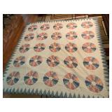 Hand sewn doughnut, design quilt 83 x 83