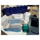 Lot tote, plastic baskets