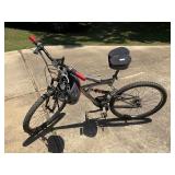 Huffy 2x dual suspension bicycle w/helmet