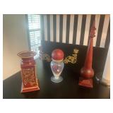 Candle holder and decor- 3 pieces