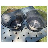 2- glass bowls