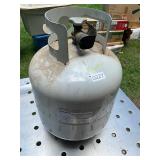 Empty propane bottle