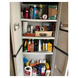 Cabinet contents, cleaners oil all- not cabinet