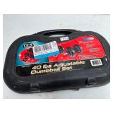 40 lbs adjustable dumbbell set