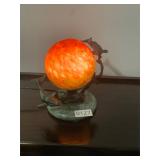 Lead glass dolphin lamp