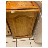 Wooden trash can cabinet