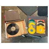Vintage kids records and Victrola - vinyls