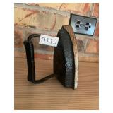 Black Lock cast iron sadiron