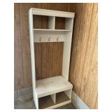 Pressboard White bench/coat rack