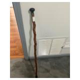 Wood walking cane