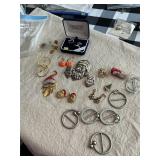 Assorted holiday jewelry & sterling cufflinks