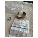 Sterling silver bracelet & 925 ring