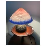Dragon fly lead glass mushroom shape lamp