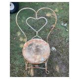 Vintage metal ice cream chair