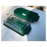 2- Anchor ovenware loaf dish with lid