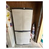 Two door plastic storage cabinet ï¿½ no contents