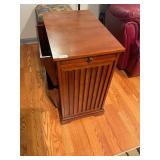 Wooden table with mag rack