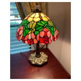 Beautiful lead glass globe, and Bass lamp