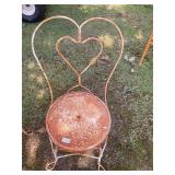 Vintage metal ice cream chair