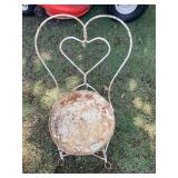 Vintage metal ice cream chair