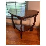 Vintage curved wooden table