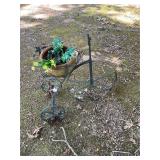 Metal tricycle plant stand