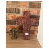 2- cross decor pieces