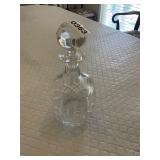 Beautiful crystal decanter with stopper