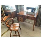 Sew Easy sewing machine, cabinet, chair - all