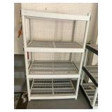 4 tier plastic shelf- sizes in pics