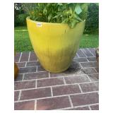 Large ceramic planters pot w/ flowers