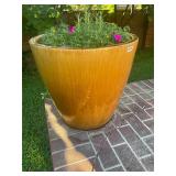 Large ceramic planters pot w/ flowers